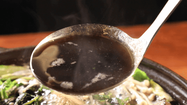 Hot pot with rich black broth