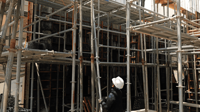 Construction worker on a building site