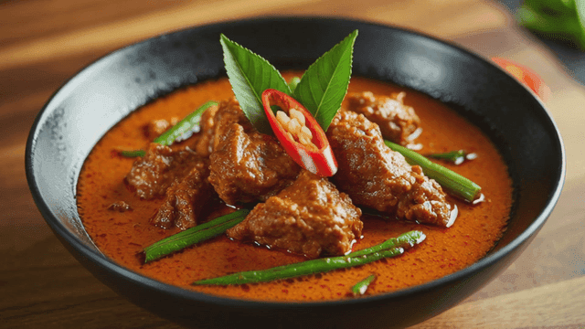 Fragrant Rendang with herbs and spices