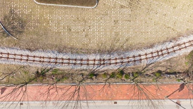 공원의 철도와 산책로