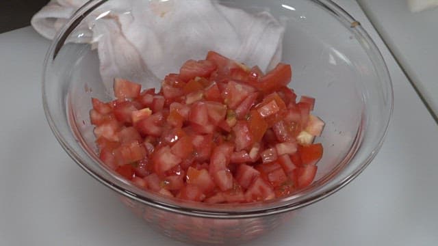 Vegetables Prepared to Make Salsa