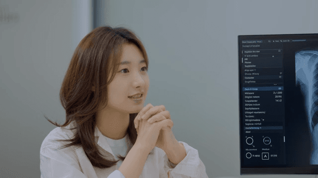 진단 결과를 받고 안도하는 환자의 모습