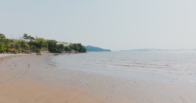 Serene beach with gentle waves