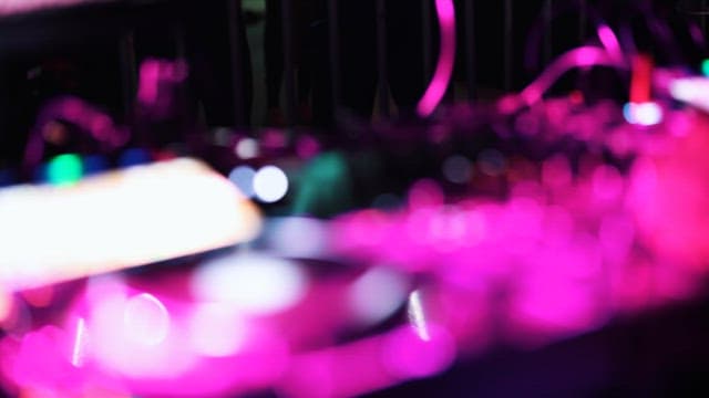 DJ Equipment with Colorful Lights