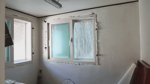 Room with newly installed window