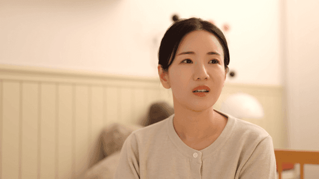 Middle-aged woman talking in room