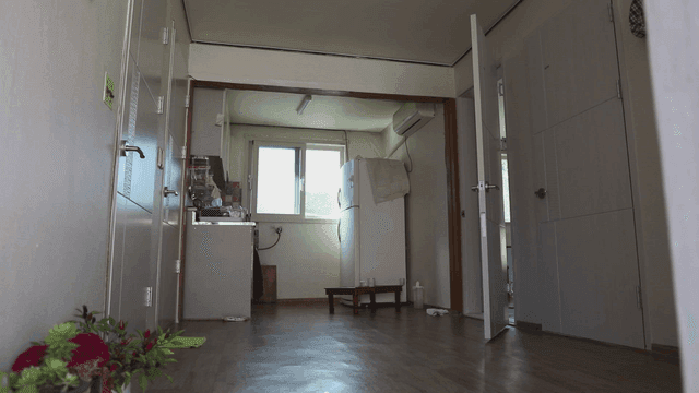 Quiet kitchen with sunlight streaming in