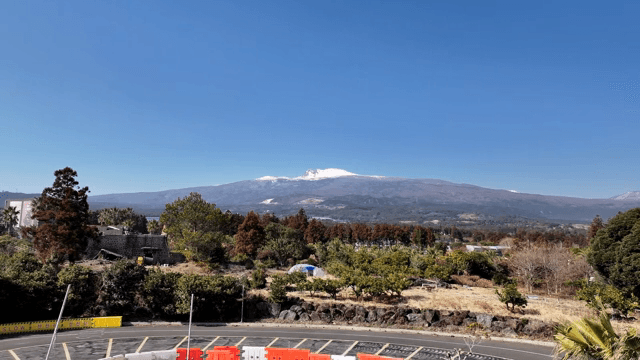 Scenic view of a mountain with snow