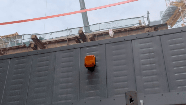 Construction site with safety equipment