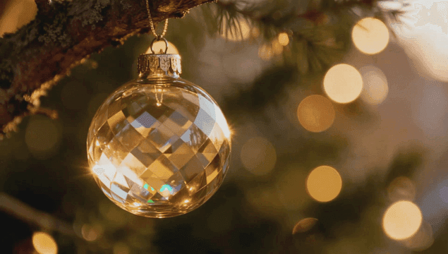 빛을 비추는 크리스마스 오너먼트