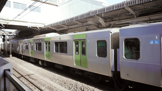 Train on subway station platform