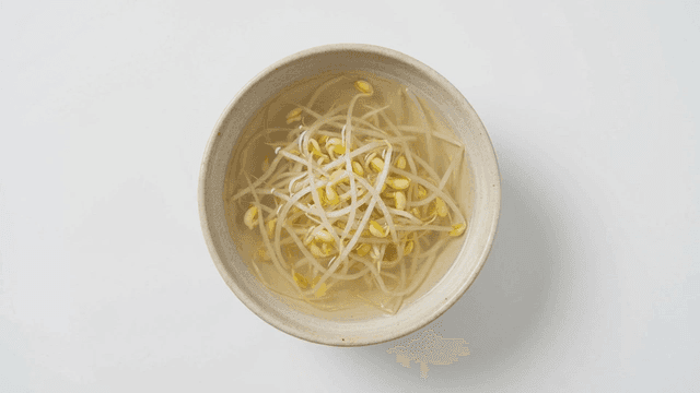 Bowl of bean sprout soup