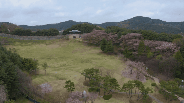 자연으로 둘러싸인 역사적인 성곽