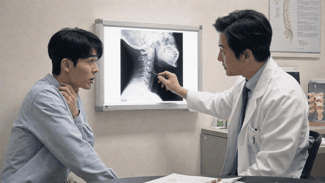 Doctor explaining X-ray results to patient