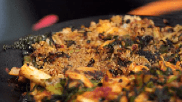 Stir-fried rice with various vegetables