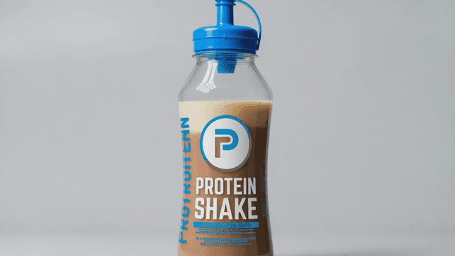 Protein drink in plastic bottle