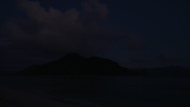 파란 하늘 아래 푸른 바다로 둘러싸인 섬