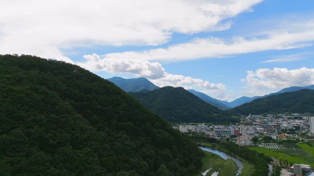 Scenic view of vast mountains