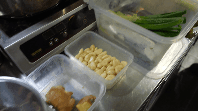 Variety of vegetables prepared in kitchen