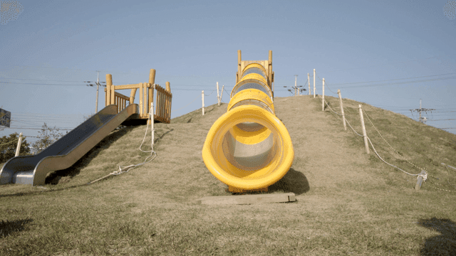Playground with slide