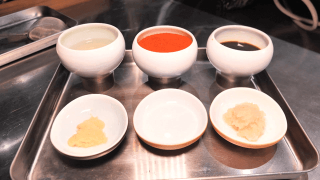 Various ingredients prepared on tray