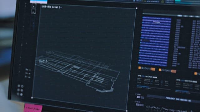 Scientists Monitoring 3D Blueprints of Buildings