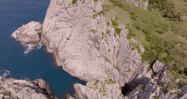 Rocky cliffs by the ocean