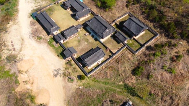 Traditional Korean houses in a rural area