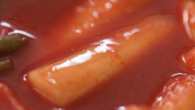 Spicy Rice Cakes in a Bowl