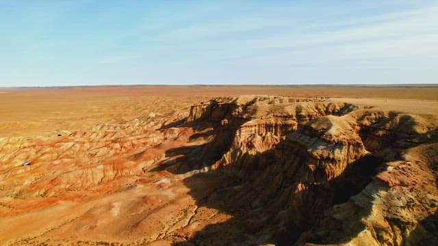 Expansive Desert Landscape with Colorful Formations