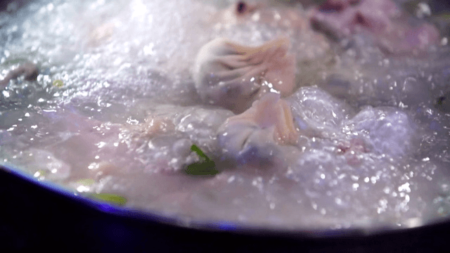 Chicken soup with dumplings and vegetables