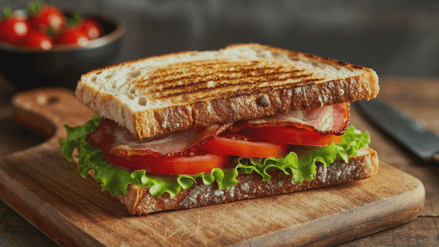 Delicious sandwich made with fresh ingredients.