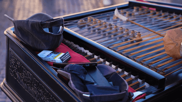 Musician playing yanggeum