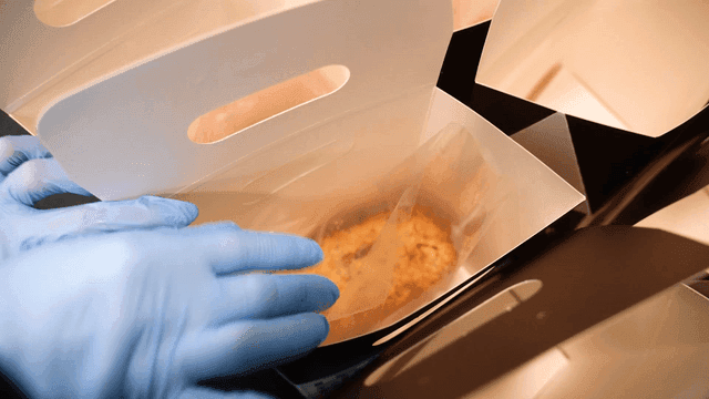 Chestnut bread placed in box