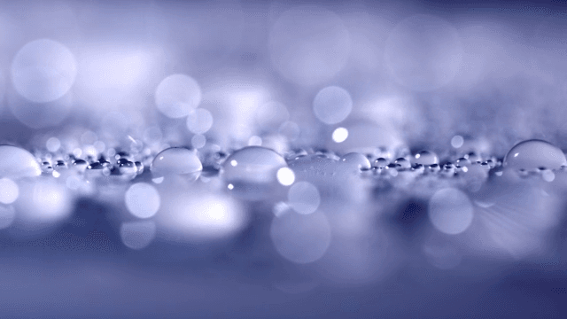 청보라색 표면 위 물방울