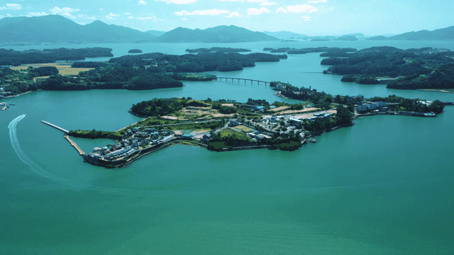 Beautiful island surrounded by calm seas