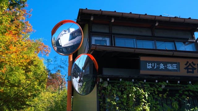 Reflection of Traditional Building in Reflector