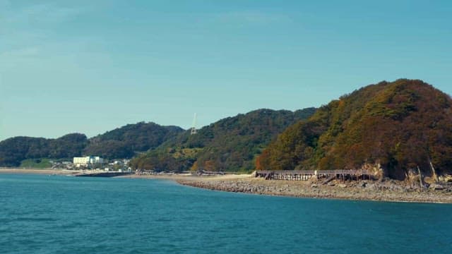 한적한 해안 풍경과 울창한 녹지