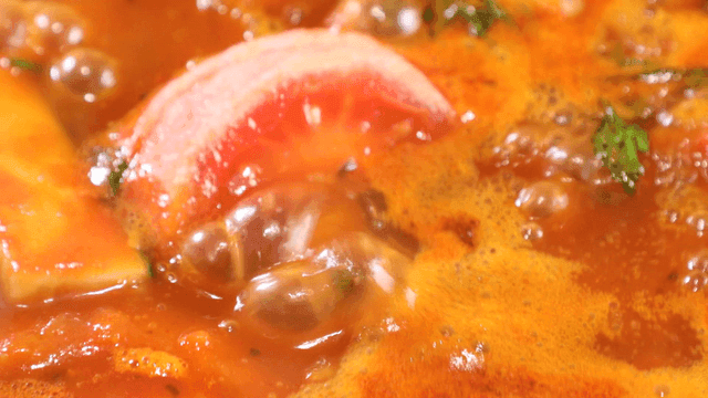 Boiling Tomato Seafood Hot Pot