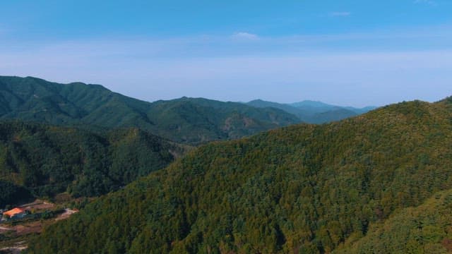 Serene Mountainous Landscape from Above