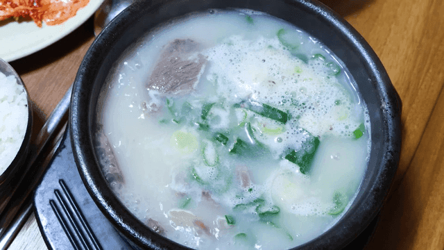Boiling hot beef soup