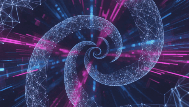 Dynamic spiral of interconnected nodes