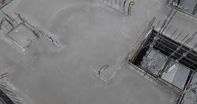 건설 현장의 콘크리트 기초