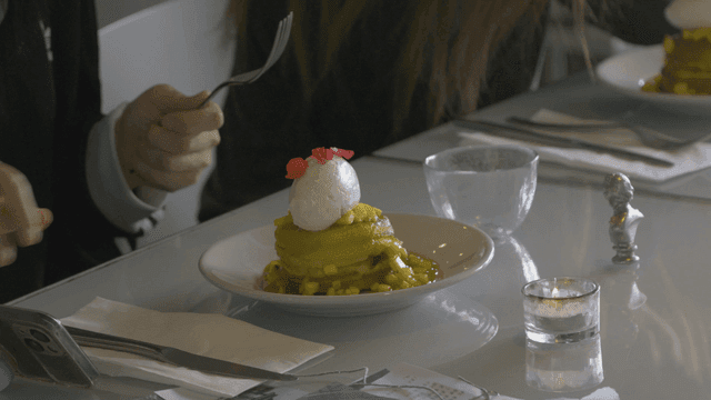 A delicious dessert on a table