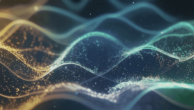 Colorful waves of particles in motion