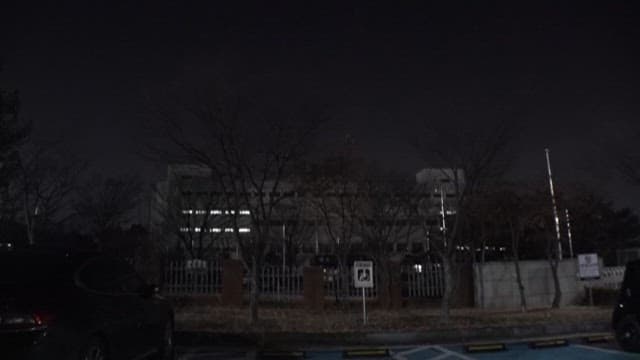 Guarded Facility of a Building at Quiet Night 