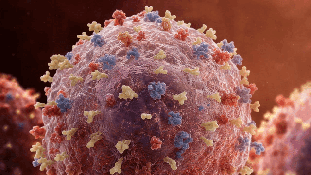 Detailed view of a virus structure