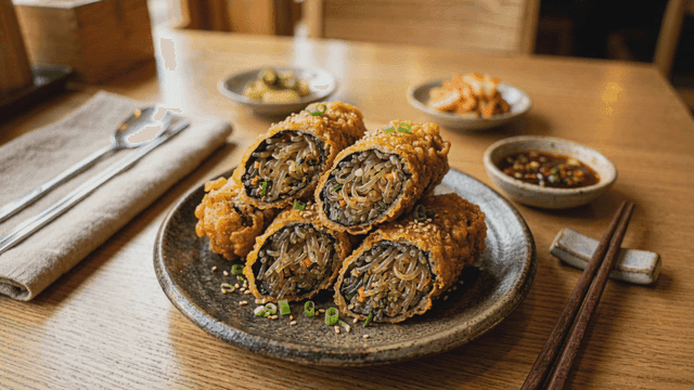 Deep-fried seaweed rolls