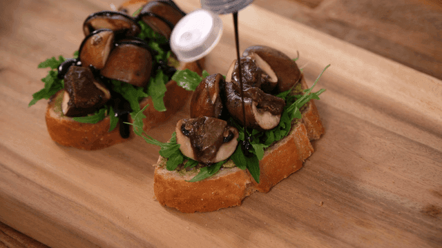Mushroom Sourdough with Balsamic Glaze