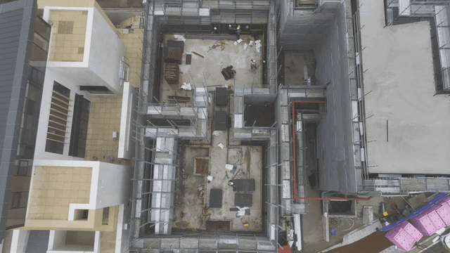 도로가 있는 건설 현장